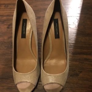 Ann Taylor peep toe wedges
